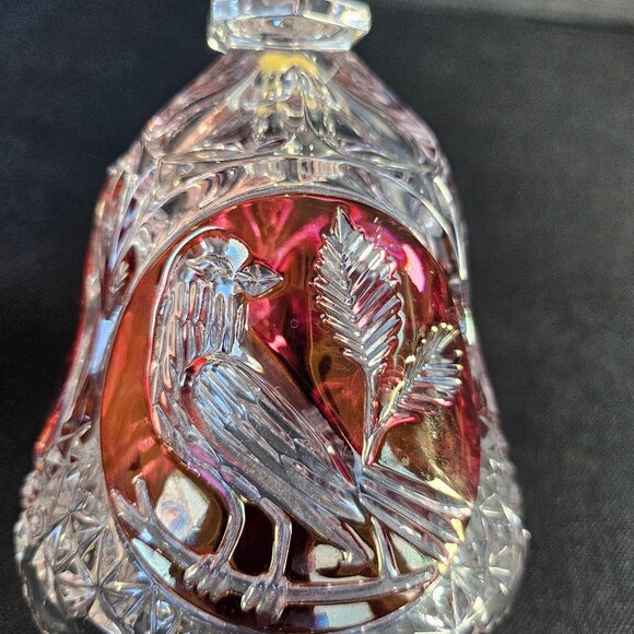 Vintage Hofbauer Ruby Byrdes Collection Bell 24% Lead Crystal West Germany - Picture 6 of 10